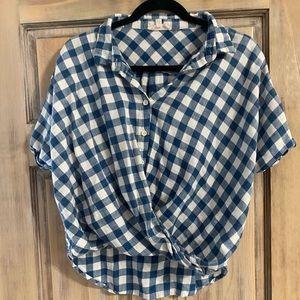 Plaid Blue Top